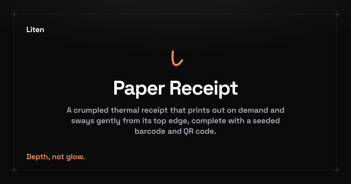 Graph Paper Butters Paper Receipt - liten